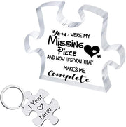Decorazione per Tavolo Personalizzata a Forma di Puzzle - Chiave da Parete - Dimensioni 7x8,5cm - Acrilico - Regalo Personalizzato