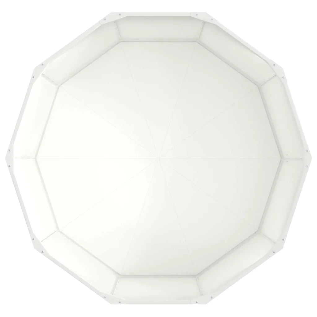 Fioriera-Vaso-Contenitore per Piante Bianco 120 x 120 x 50 cm Acciaio