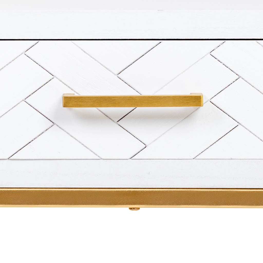 Comodino in legno e metallo 1 cassetto 40x36x60
