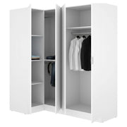 Armadio Camera da Letto Woodbury, Guardaroba Grande Modulabile, 91x184h cm Bianco