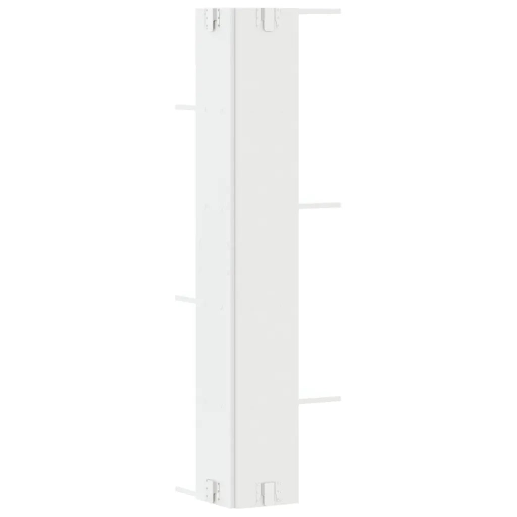 Scaffale Angolare Muro Bianco 36,5x36,5x140cm Legno Multistrato 852627