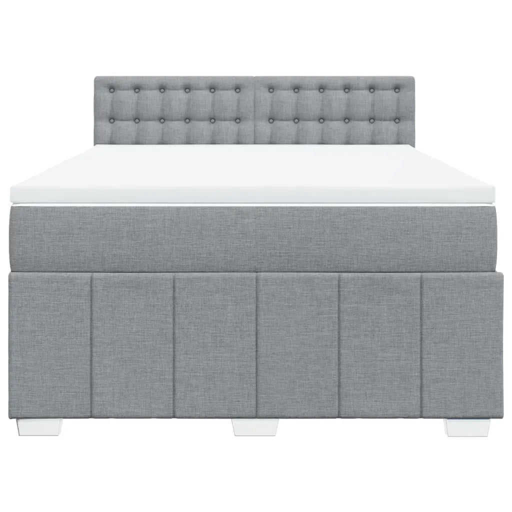 Giroletto a Molle con Materasso Grigio Chiaro 160x200cm Tessuto 3289433
