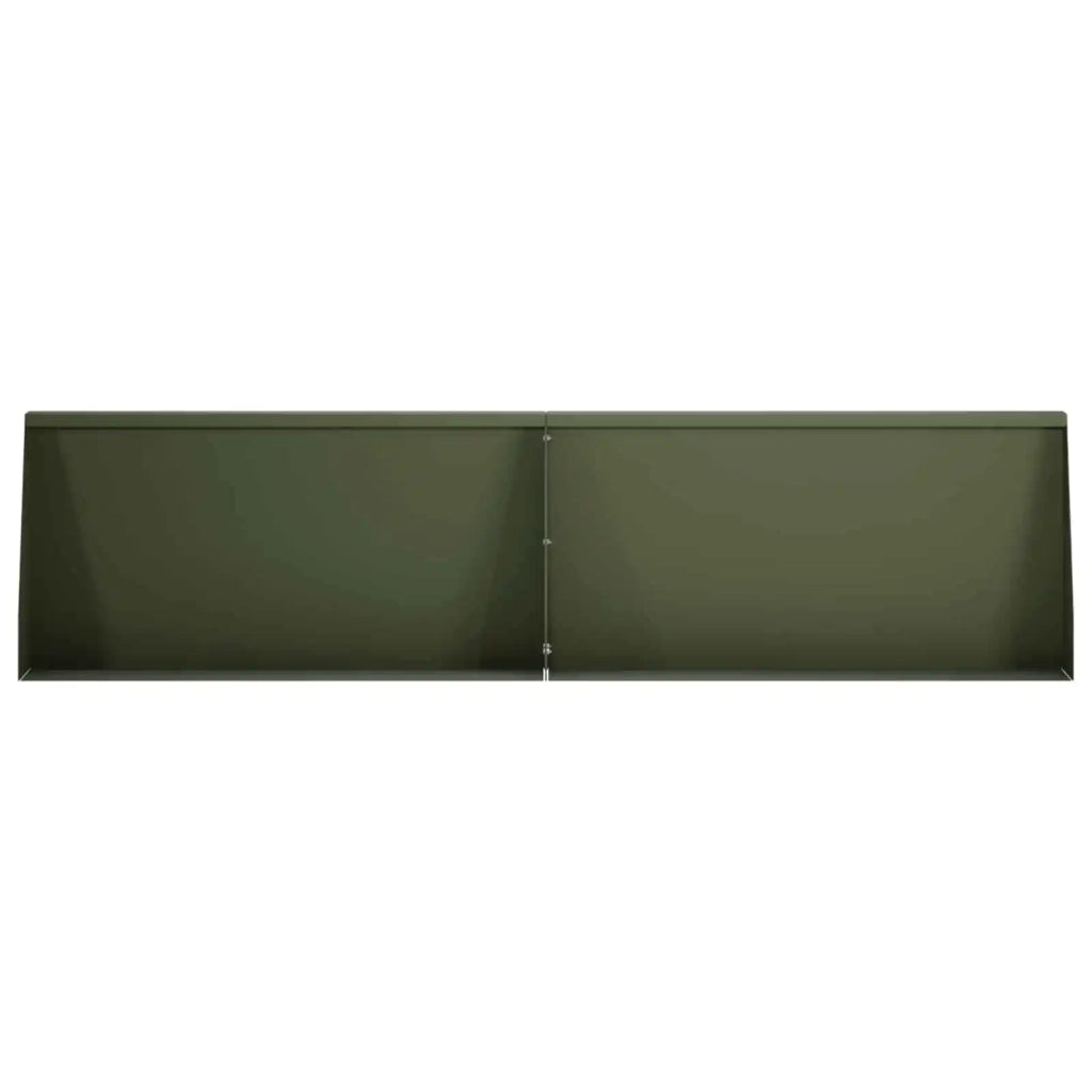 Muro di contenimento 4 pz 80 x 12 x 30 cm Acciaio Verde Oliva 3449096