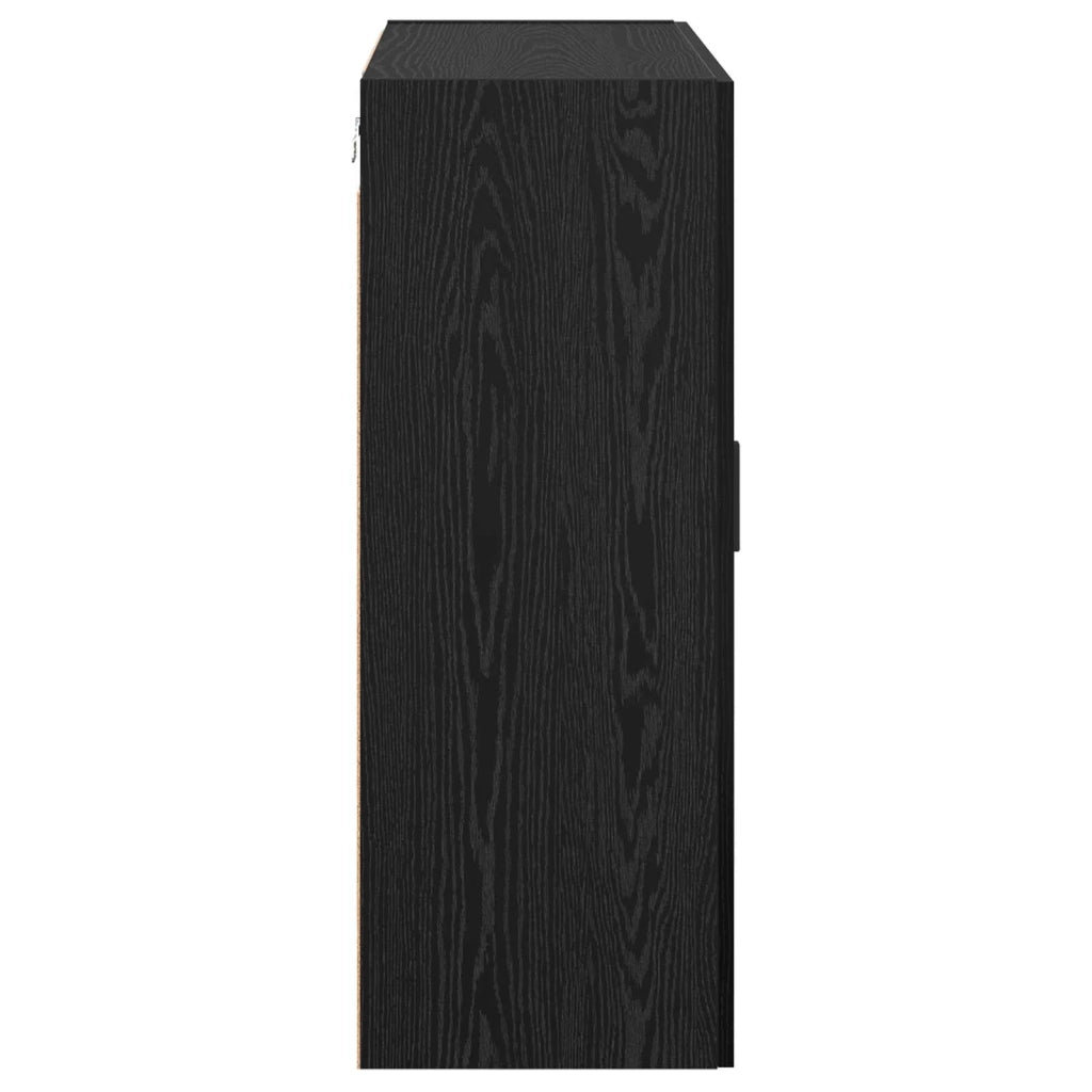 Mobiletto a muro 2 pcs Rovere Nero 69,5 x 34 x 90 cm 3394508