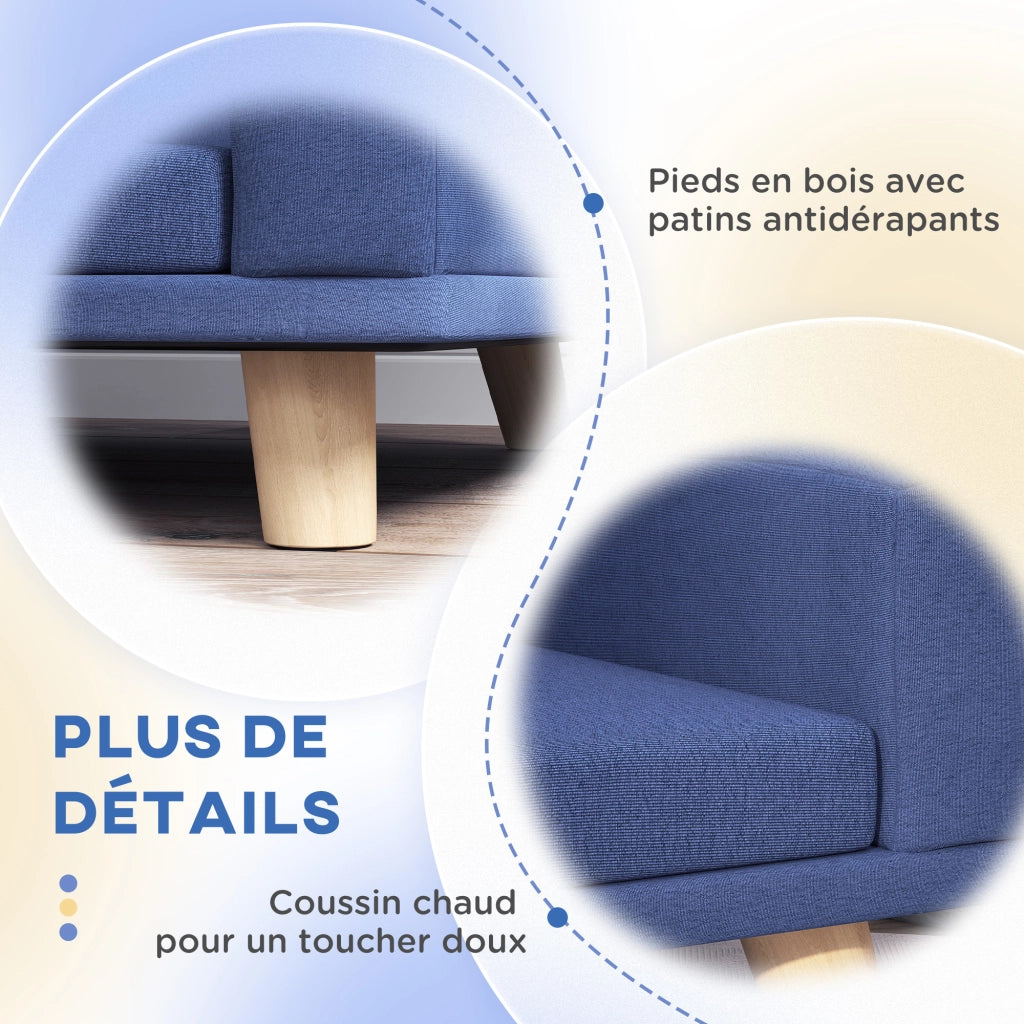 Cuccia per cani letto rialzato con cuscino lavabile ¨C zephmum ¨C 98x67x25 cm blu