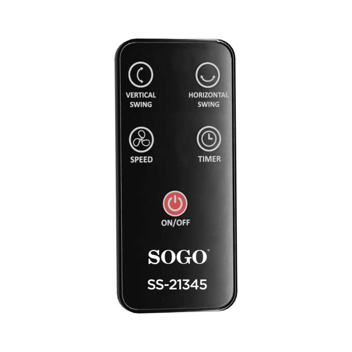 Ventilatore a colonna con telecomando 50W, oscillazione 3D e timer 12 ore, 8 velocità e display touch LED - Sogo