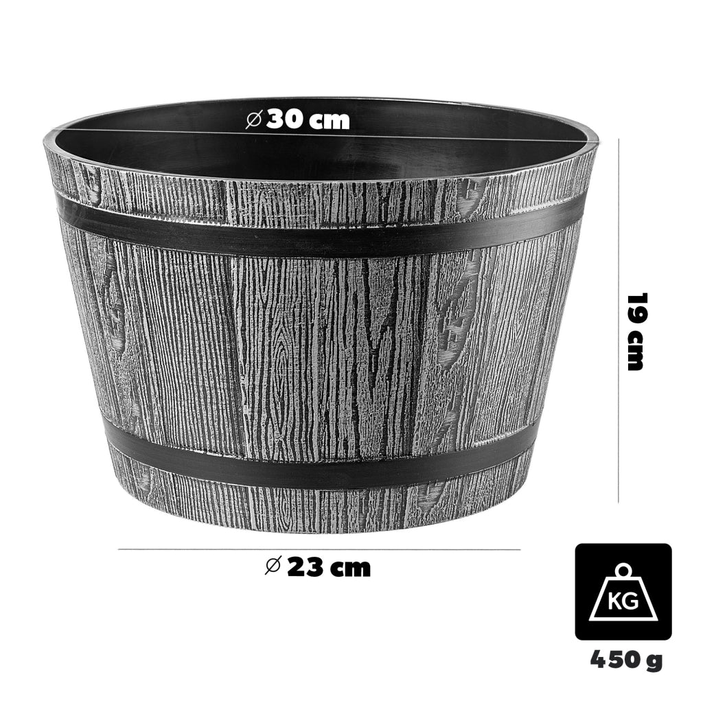Vaso da fiori KADAX, vaso da giardino rotondo in plastica, 30 cm