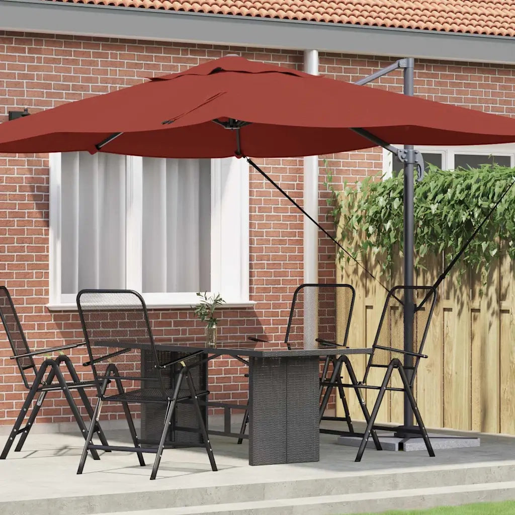 Ombrellone Terracotta 351 x 250 x 260 cm Poliestere e Alluminio 42003350