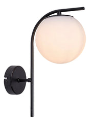Applique sfera vetro bianco/nero E27 Ghita Rabalux