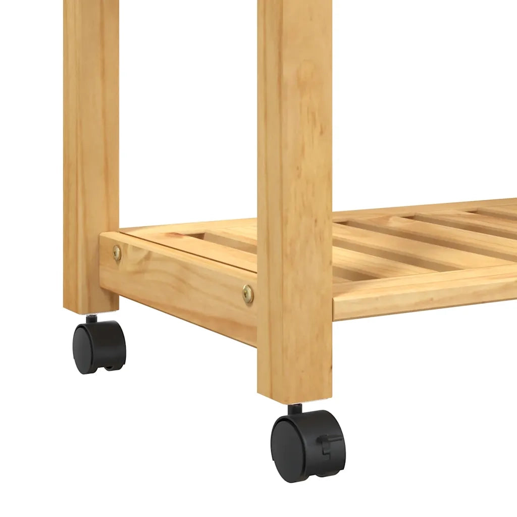 Carrello da Cucina MONZA 60x40x88,5 cm in Legno Massello di Pino 376091