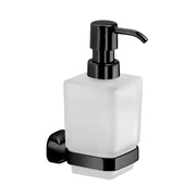 Dosasapone con erogatore in plastica da muro in acciaio inox e Cromall ST80 Gedy serie STELVIO Nero Opaco