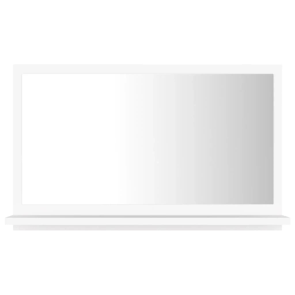 Specchio da bagno 60 x 10,5 x 37 cm in truciolare bianco 02_0006905