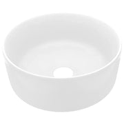 Lavandino Lusso Rotondo Bianco Opaco 40x15 cm in Ceramica CFW2580779