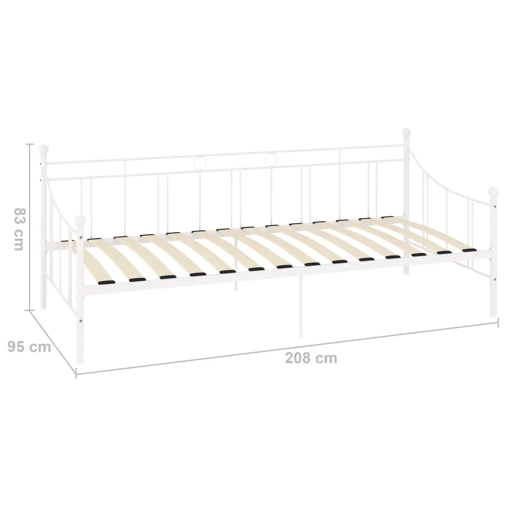 Telaio Divano Letto Bianco in Metallo 90x200 cm cod mxl 47817