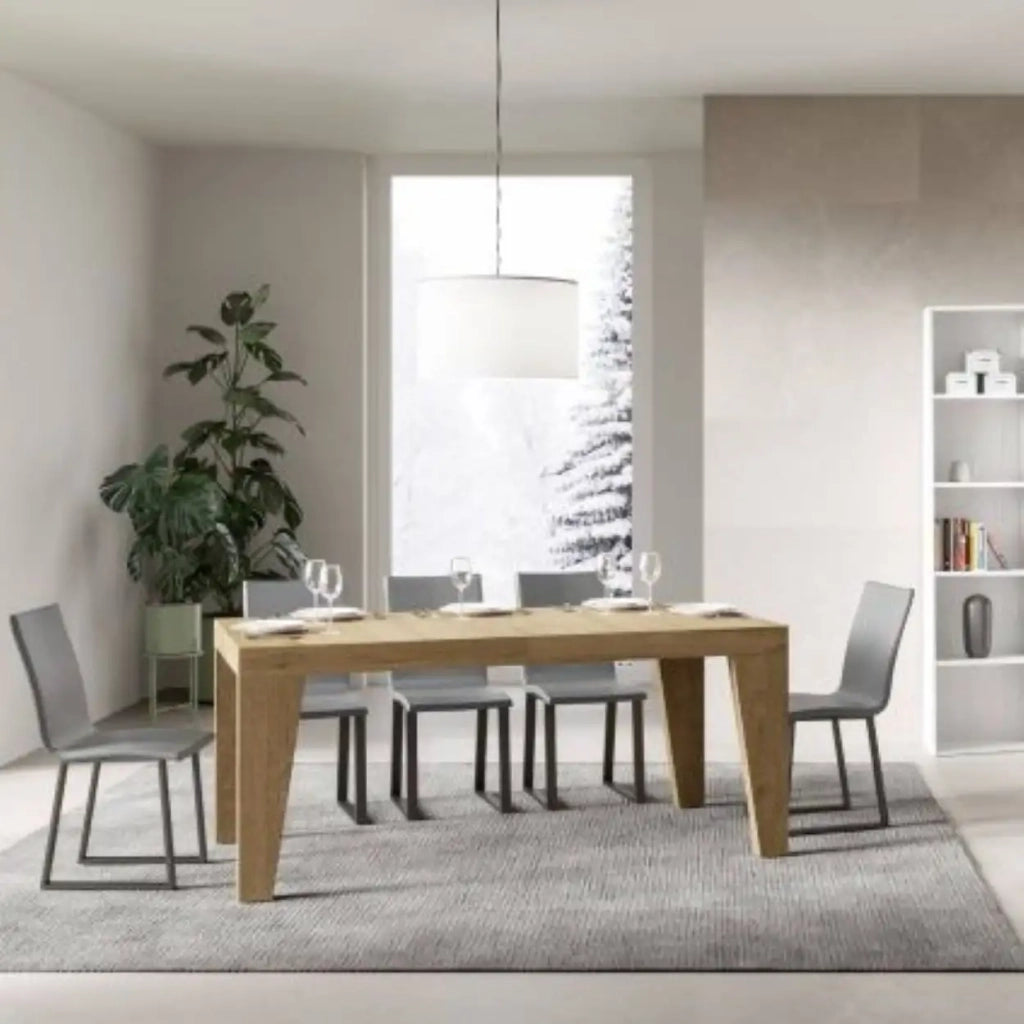 Tavolo allungabile 200/460x90 cm Naxy Premium colore quercia natura