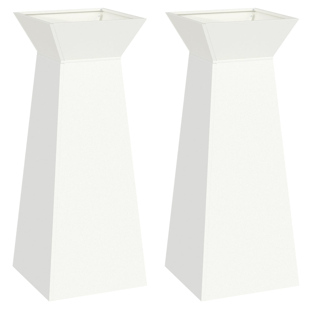 Supporto per Piante a Forma di Cono Bianco Plastica Grande