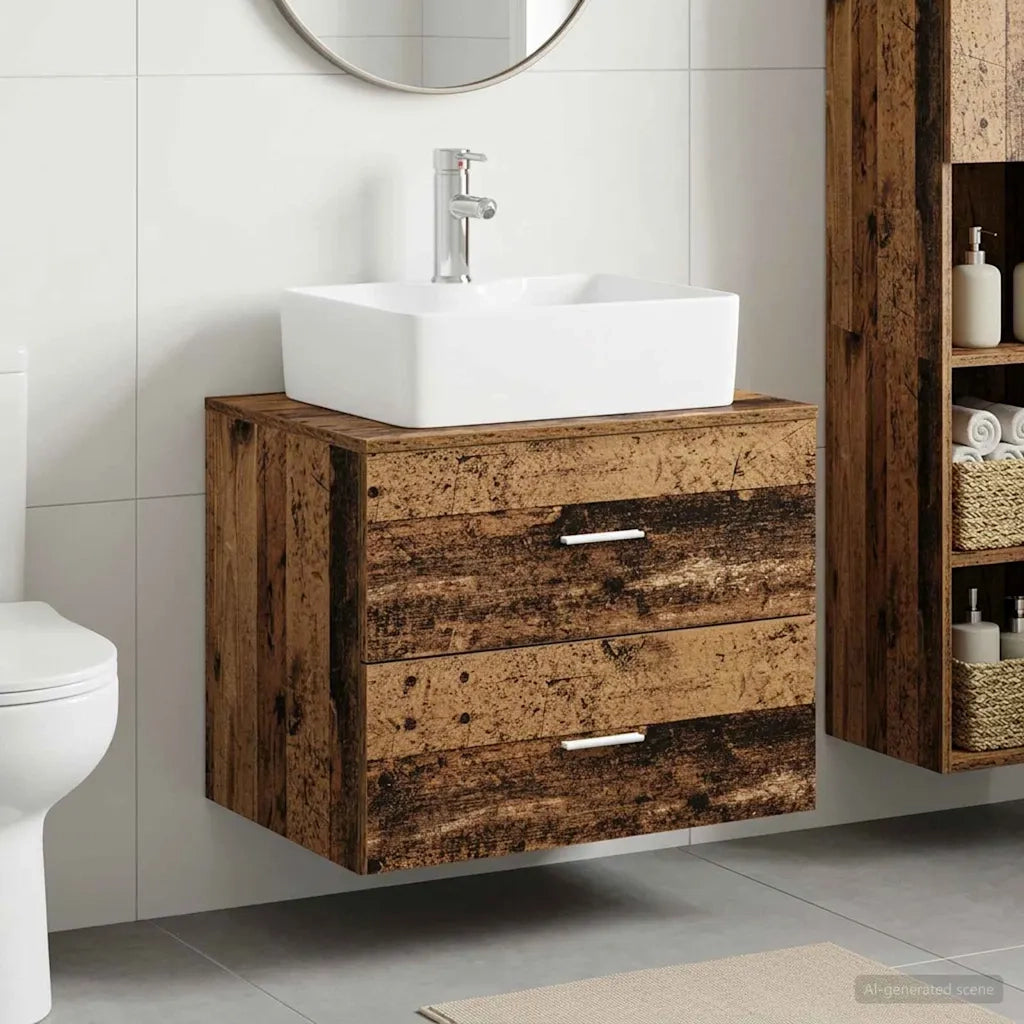 Set di mobili per il bagno Legno antico Legno ingegnerizzato 3404388