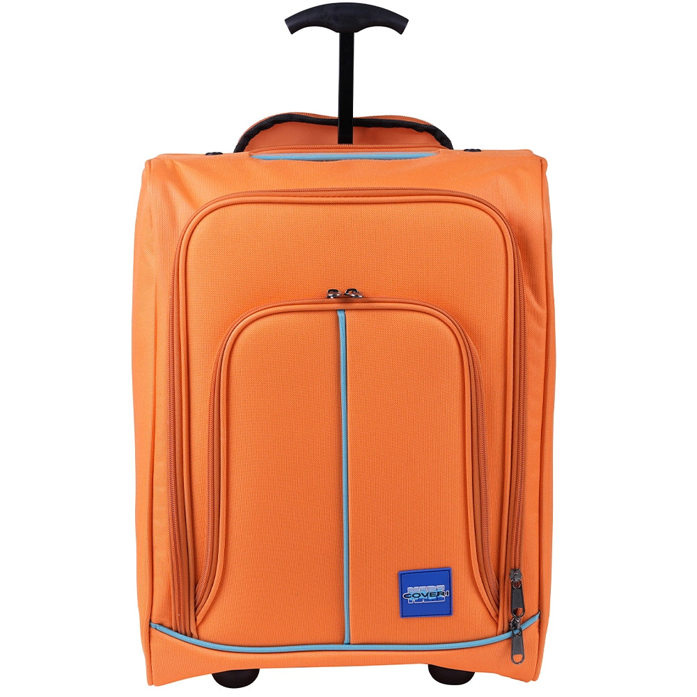 Trolley Frigo da Viaggio Morbido con Ruote e Isolamento Termico 35x20H50 cm Arancione