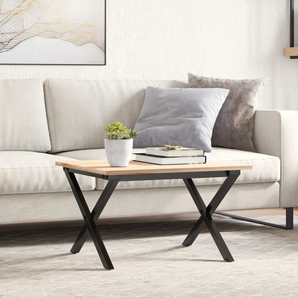 Telaio Gambe a X per Tavolino da Salotto 50x40x38 cm in Acciaio 357894