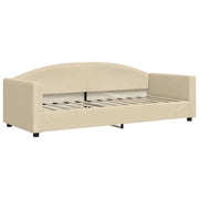 Letto singolo | Letto per adulti | Letto da Giorno Crema 80x200 cm in Tessuto