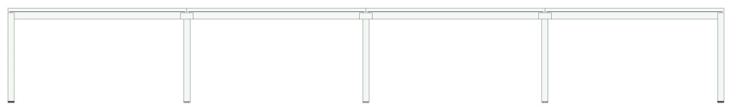 Composizione scrivanie da ufficio direzionale cm. 560/640/720/800x80x74h