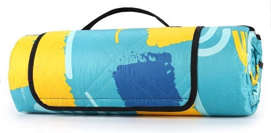 Ombrellone da picnic impermeabile e pieghevole - 200 x 200 cm - 3 strati - manico - campeggio giardino