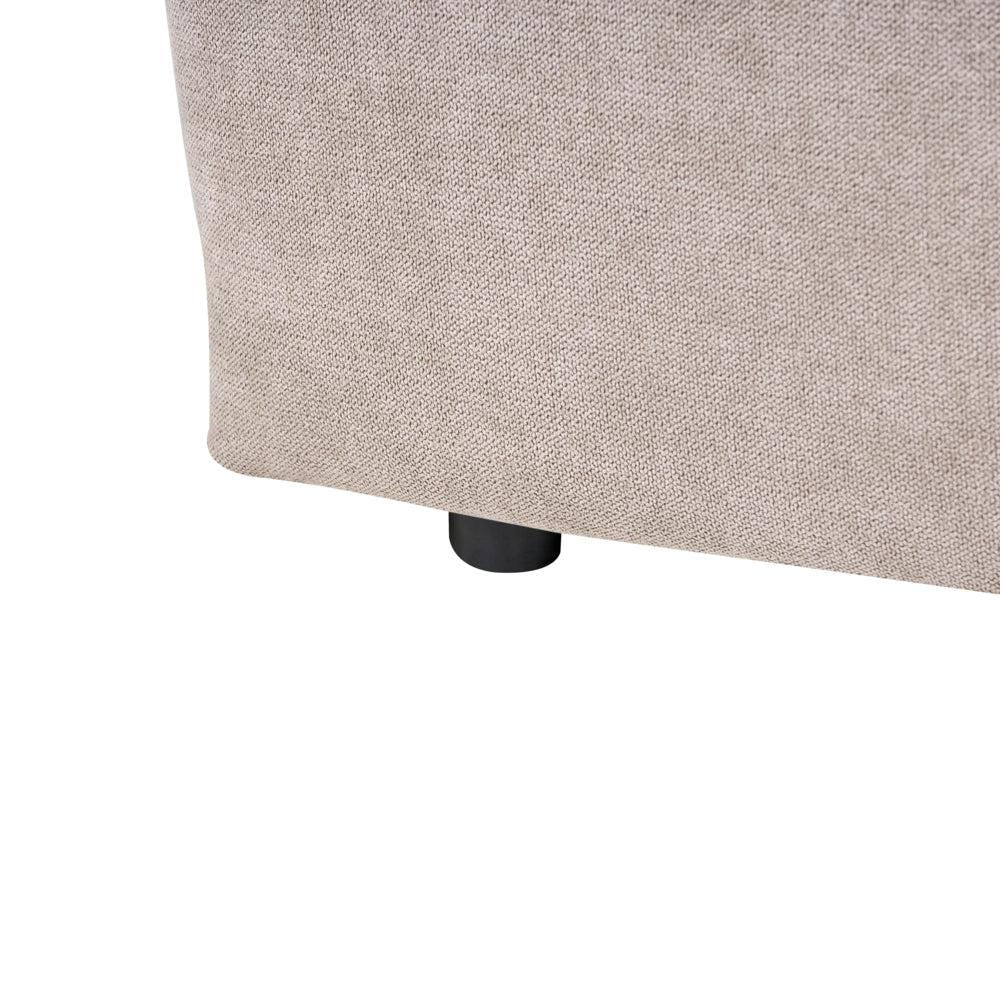 Letto matrimoniale contenitore con trapuntatura verticale in tessuto tortora 180x200 cm struttura sollevabile e testiera alta