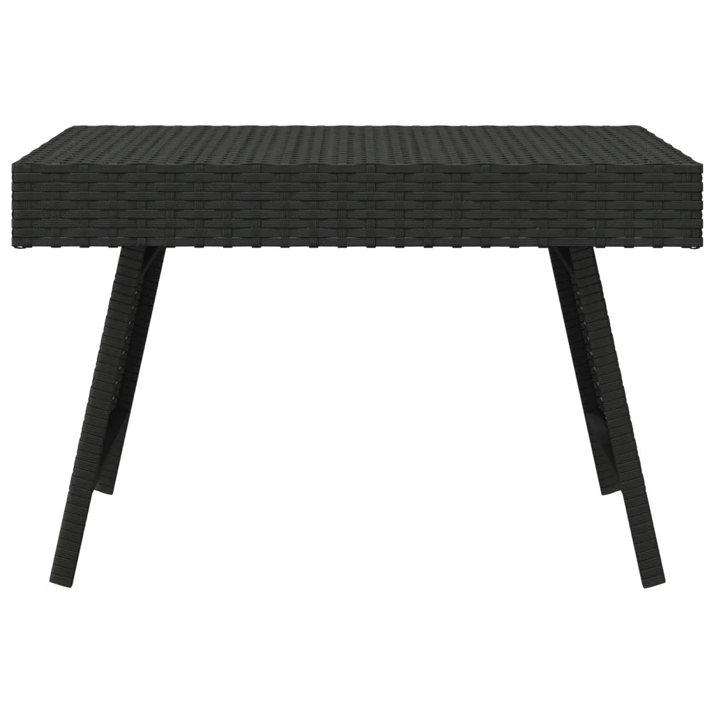 Tavolino Pieghevole Nero 60x40x38 cm in Polyrattancod mxl 78939