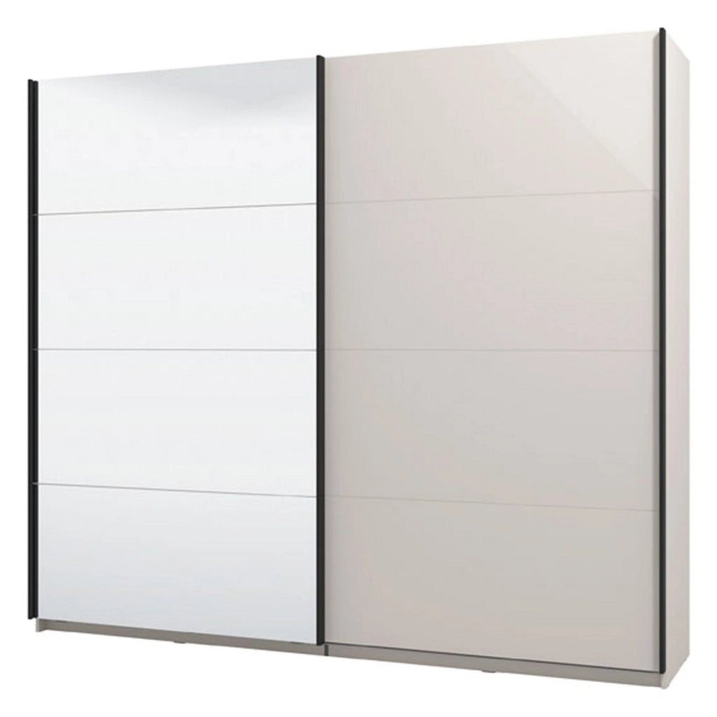 Armadio Camera da Letto Laghi, Guardaroba Grande Appendiabiti, 245x217.5h cm Bianco Crema