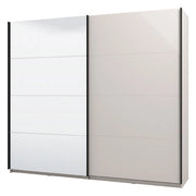 Armadio Camera da Letto Laghi, Guardaroba Grande Appendiabiti, 245x217.5h cm Bianco Crema
