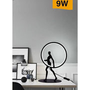 Trade Shop - Lampada Da Tavolo 9w Scultura Corpo Uomo A Led Lume Luce 3000k 4000k 6500k D02-n - -bianco Freddo      -