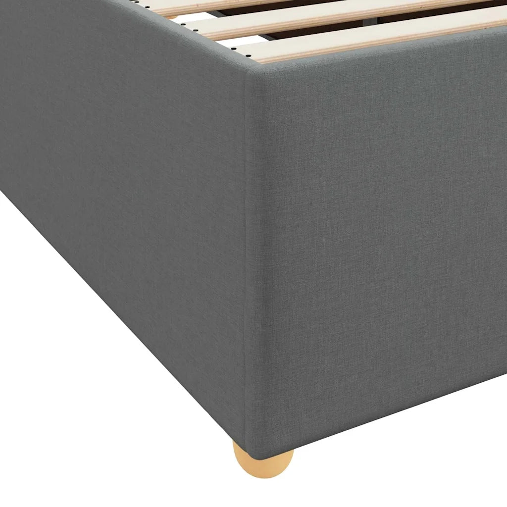 Struttura del letto Grigio scuro 140 x 200 cm Tessuto 3399357