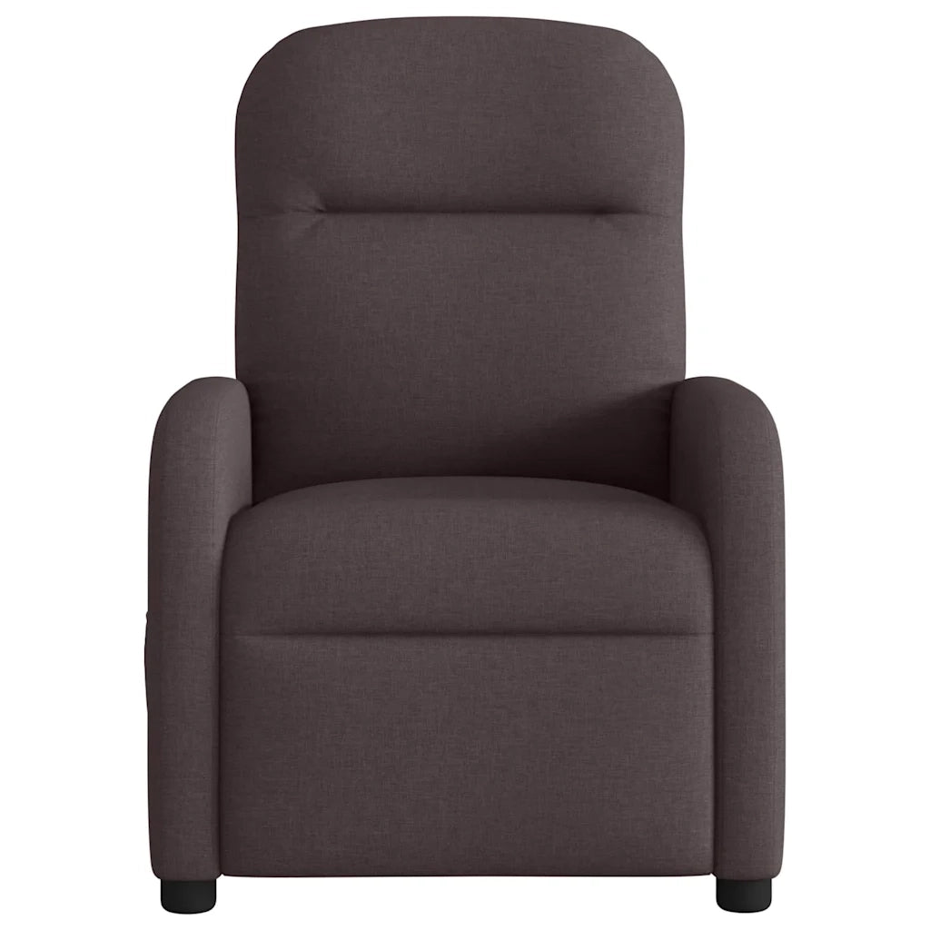 Poltrona Elettrica Reclinabile Marrone Scuro in Tessuto 3302957
