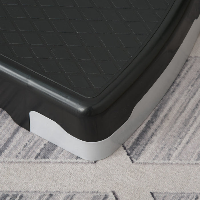 Step Fitness per Aerobica 68x29xh10-15 cm Altezza Regolabile in Plastica Nero e Rosso