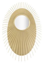 Specchio Eye Glam 75x8x110,5 cm in Ferro e MDF Oro