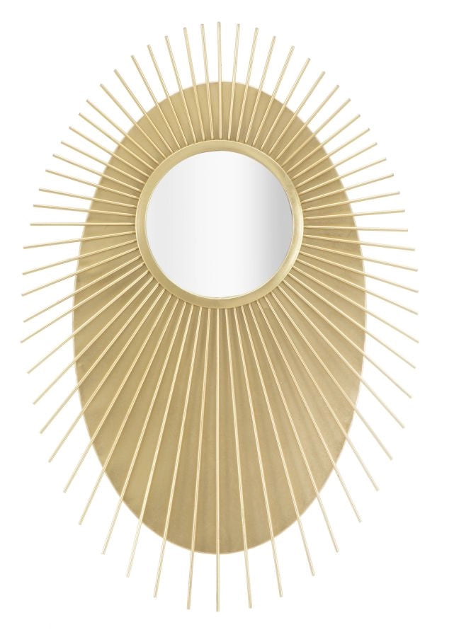 Specchio Eye Glam 75x8x110,5 cm in Ferro e MDF Oro