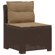 Divano da Giardino 6 Posti con Cuscini Aspetto Rattan PP 3444128