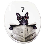 Trade Shop - Copriwater Universale Cagnolino Nero Giornale  69002 Tazza Bagno Wc Water -        3,5