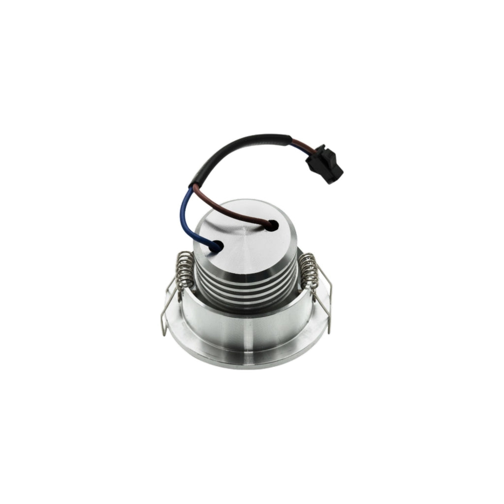 Kit 10 Faretti LED COB argento luce Bianca fredda 6500K da Incasso a soffitto 3W Orientabili, Foro 45mm Ø52mm, Fascio 30°, Driver 220-240V incluso, IP20