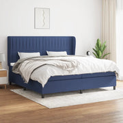 Giroletto a Molle con Materasso Blu 200x200 cm in Tessuto 3128155