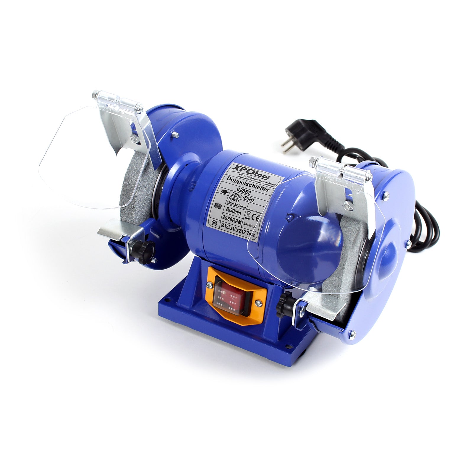 Smerigliatrice doppia 150W Ø mole 125mm Con mola a grana grossa e mola a grana fine