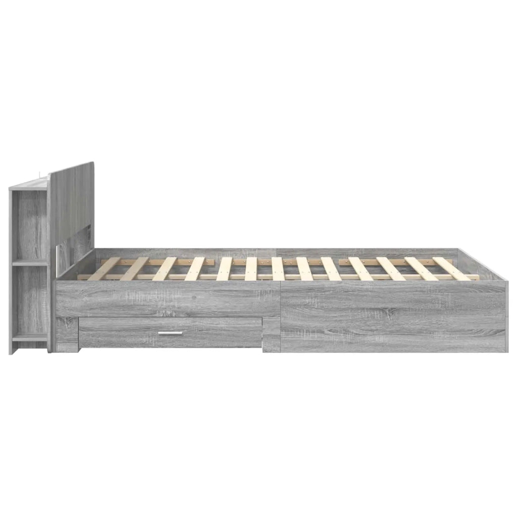 Telaio del letto con storage Sonoma grigio 160 x 200 cm 3433782