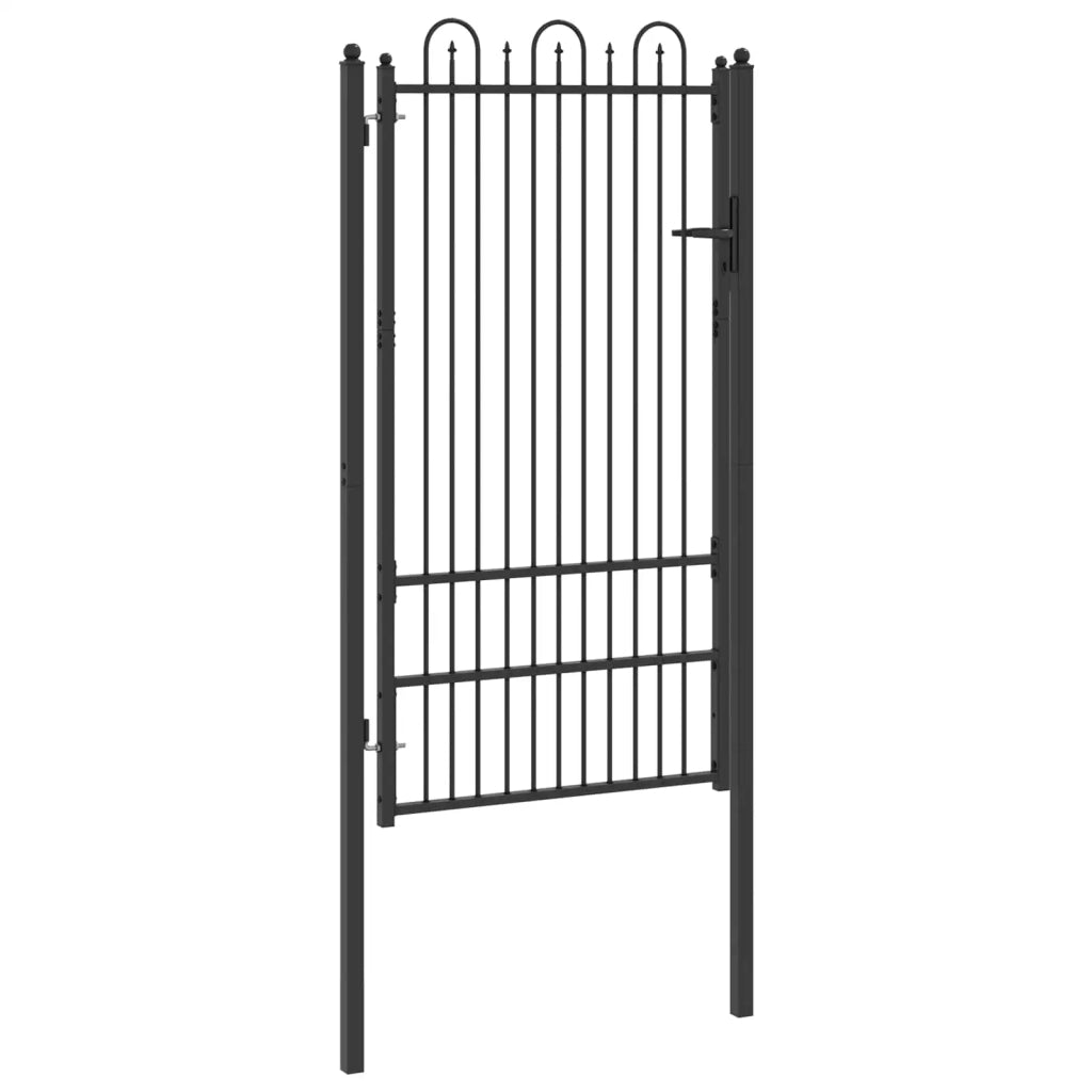 Cancello per recinzione HORST 100 x 175 cm Acciaio Nero