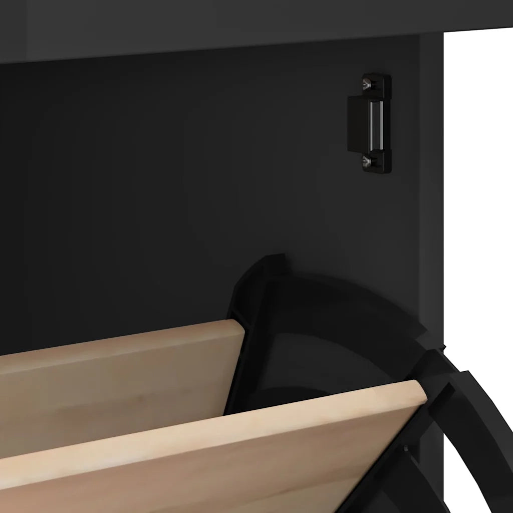 Scarpiera | Mobile per scarpe VIKEN Nera in Legno Multistrato
