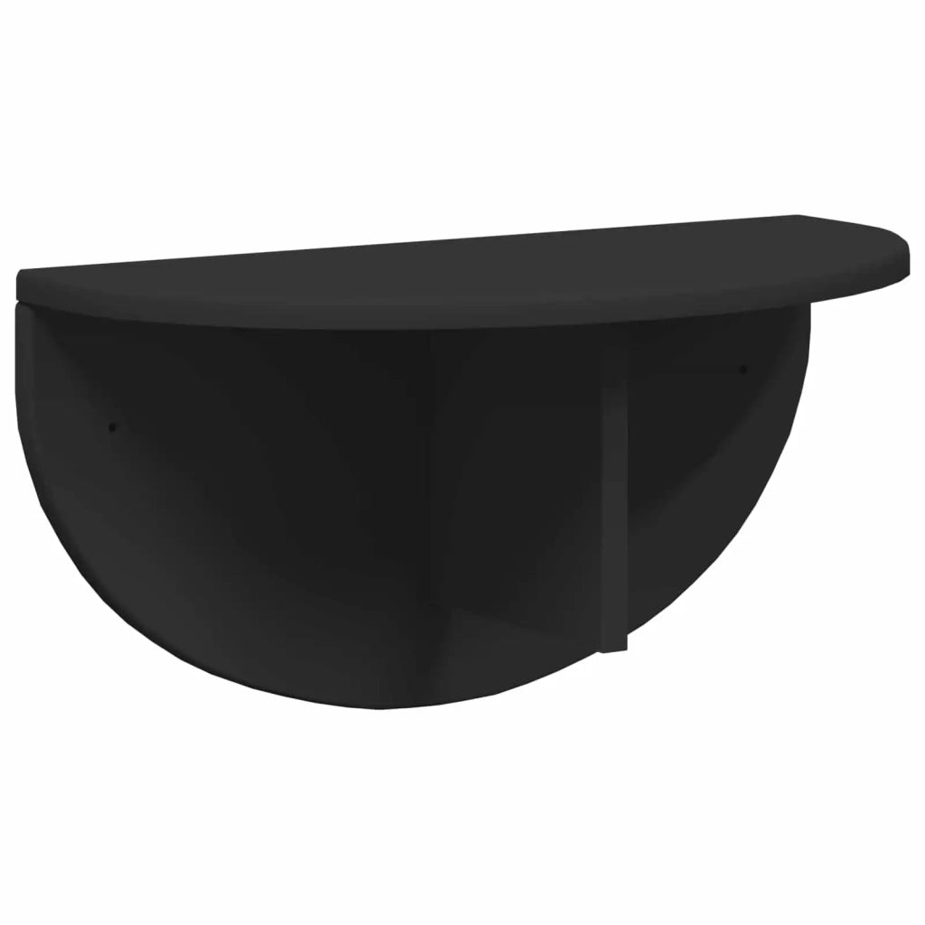 Scaffale da parete 2 pz Nero 48 x 24 x 24 cm