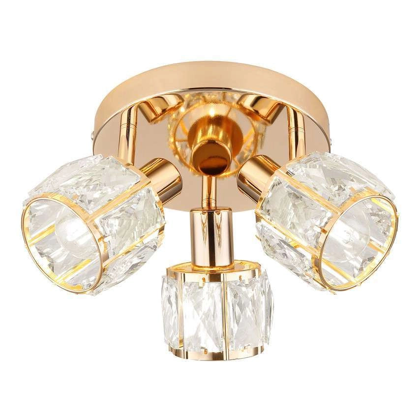 Plafoniera glamour Candellux Dubai oro rosa Ø36cm 3xE14