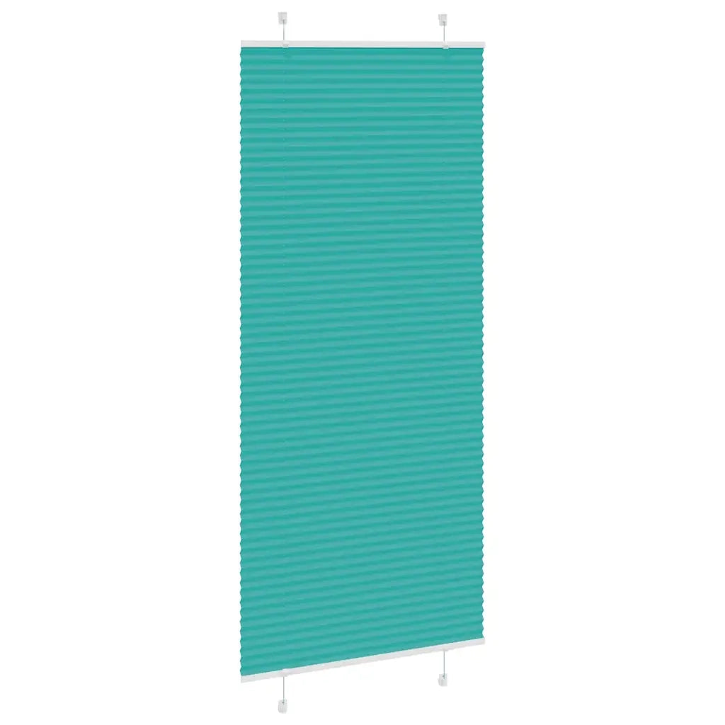 Tenda Plissettata Verde petrolio 90x200 cm Larghezza Tessuto 4015413