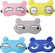 Set di 5 maschere per occhi a forma di occhi di cartone per un sonno rilassante - In 5 colori.