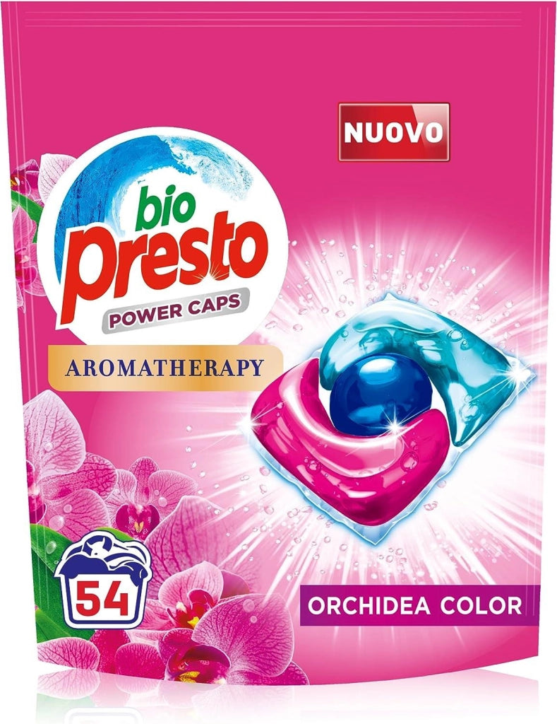 BIO PRESTO POWER CAPS COLOR DETERSIVO LAVATRICE PREDOSATO IN CAPSULE CONFEZIONE DA 54 LAVAGGI