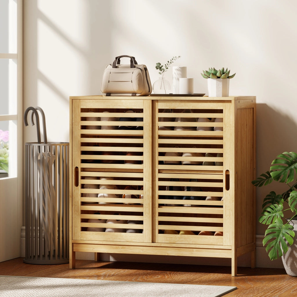 Scarpiera in bamb¨´ 16 paie ¨C zephmum ¨C bianco naturale